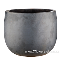 Кашпо Nobilis Marco "Anthracite Round" (керамика), D49xH40 см - фото 1