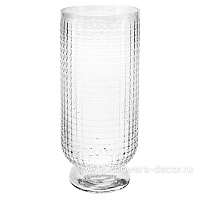 Ваза "Маркуль" (стекло), D14xH31 см, с декоративной текстурой - фото 1