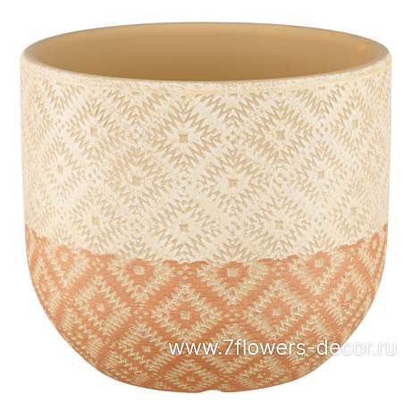 Кашпо Узоры (керамика), D17xH15 см - фото 1