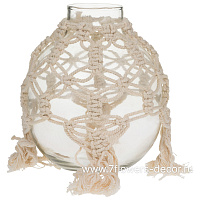 Ваза (стекло), D15xH17 см, в сетке - фото 1