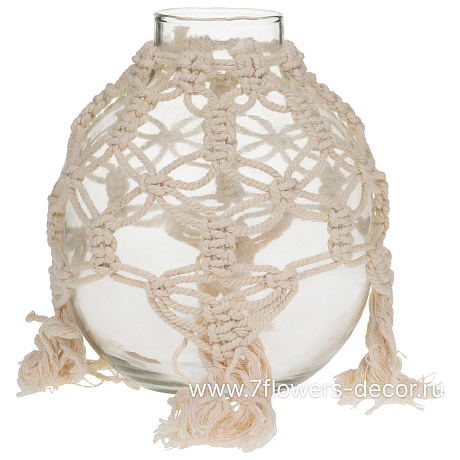 Ваза (стекло), D15xH17 см, в сетке - фото 1