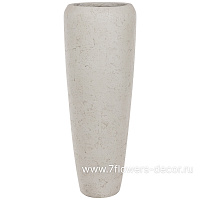 Кашпо Nobilis Marco "Rough White Vase" (полистоун), D34xH97 см - фото 1