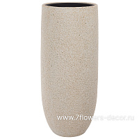 Кашпо Nobilis Marco "Mineral White Vase" (полистоун), D31xH72 см, с тех.горшком - фото 1