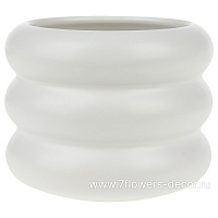 Кашпо (керамика), 12x12xH9,5 см - фото 1