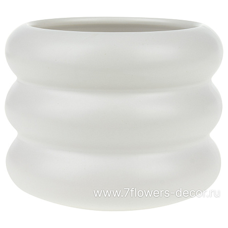 Кашпо (керамика), 12x12xH9,5 см - фото 1