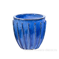 Кашпо Nobilis Marco "Royal Blue Jar" (керамика), D25xH25 см - фото 1