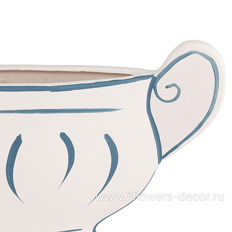 Кашпо Санторини (керамика), 28x5,5xH16 см - фото 2