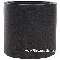 Кашпо Nobilis Marco "Cement Dark grey Сylinder" (полистоун), D31xH31 см, с тех.горшком - фото 1