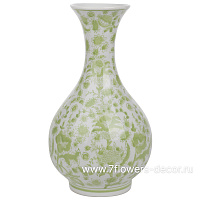 Ваза "Шинуазри Green" (керамика), D20xH35,5 см - фото 1