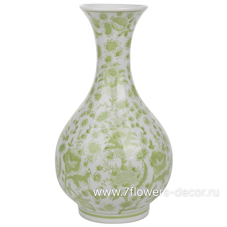 Ваза Шинуазри Green (керамика), D20xH35,5 см - фото 1
