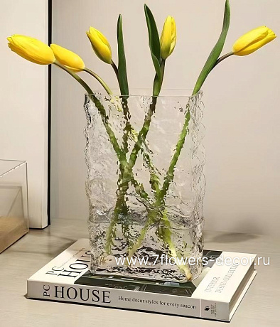 Ваза Лед (стекло), H25 см, К - фото 1