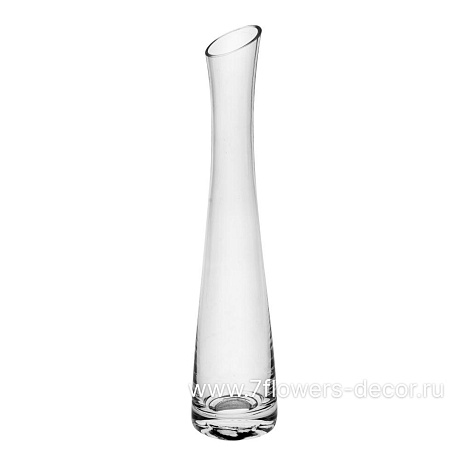 Ваза Розовая (стекло), D5xH26 см - фото 1