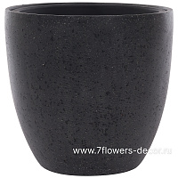 Кашпо Nobilis Marco "Cement Dark grey Round" (полистоун), D40xH37 см, с тех.горшком - фото 1