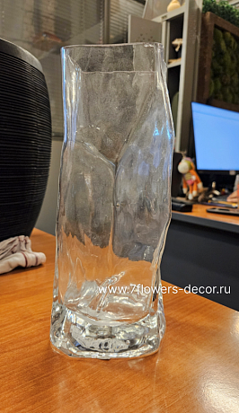 Ваза (стекло), D10хН25 см, с ручкой - фото 1