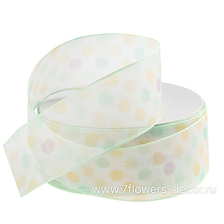 Лента органза Конфети, 40 ммx10 ярд - фото 1