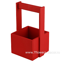 Ящик (дерево), 12,5x12,5xH23 см, с ручкой - фото 1