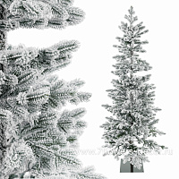 Ель искусственная заснеженная "Тикко" (ПЭ), D71xH155 см - фото 1