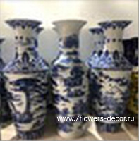 Ваза "Шинаузри Королевский синий" (керамика), H140 см - фото 1