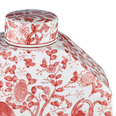 Ваза Шинуазри Кардинал (керамика), 20x10,5xH28 см - фото 2
