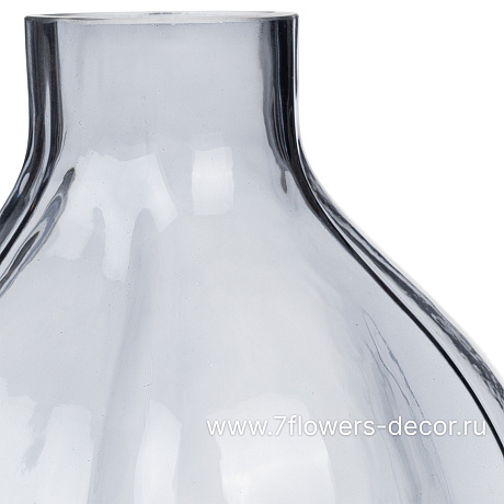 Ваза Бутыль мятый (стекло), D14хН32 см - фото 2