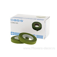 Лента-тейп, флористическая вощеная "Flower Tape", 13 ммx27 м, набор (12 шт), Oasis - фото 1