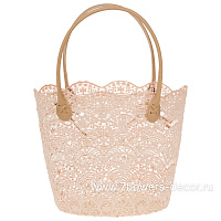 Корзина плетеная "Кружево" (ткань), 27x20xH23 см - фото 1