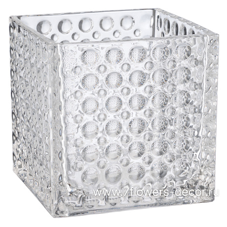 Ваза Куб 3D (стекло), D15xH15 см - фото 1