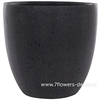 Кашпо Nobilis Marco "Cement Dark grey Round" (полистоун), D50xH47 см, с тех.горшком - фото 1