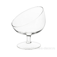 Ваза "Анабель Бренди" (стекло), D11,5xH17 см, с косым срезом - фото 1