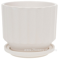 Горшок "Ayer" (керамика), D14xH13 см, с поддоном - фото 1