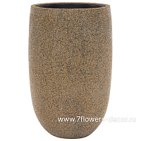 Кашпо Nobilis Marco "Mineral Brown Round" (полистоун), D54xH85 см, с тех.горшком - фото 1