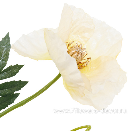 Цветок искусственный Мак, H45 см, с блеском - фото 2