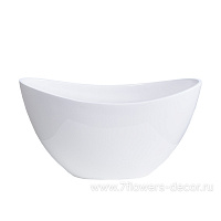 Кашпо Nobilis Marco "Glossy white Boat" (файкостоун), 37x18xH21 см - фото 1