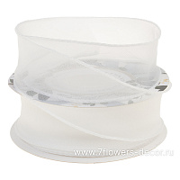 Лента органза, 40 ммx10 ярд, на леске - фото 1