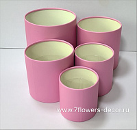 Коробка шляпная, D21xH21 см - D12xH12 см, набор (5 шт), без крышки - фото 1