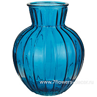 Ваза "Белла 1" (стекло), D16xH19,5 см Индиго - фото 1