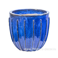 Кашпо Nobilis Marco "Royal Blue Jar" (керамика), D33xH32 см - фото 1