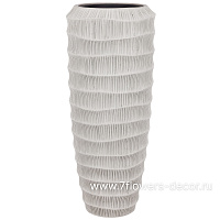 Кашпо Nobilis Marco "Hills Ivory Vase" (полистоун), D37xH92 см, с тех.горшком - фото 1