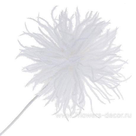 Ветка искусственная заснеженная (пластик), H60 см - фото 1