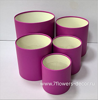 Коробка шляпная, D21xH21 см - D12xH12 см, набор (5 шт), без крышки - фото 1