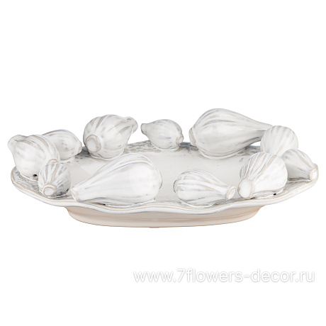 Подставка декоративная Чеснок (керамика), 19x27xH8 см - фото 1