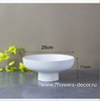 Чаша декоративная "White wood" (керамика), D25xH11 см - фото 1