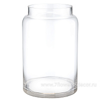Ваза "Банка" (стекло), D15xH23 см - фото 1