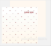 Пленка матовая "Love you", 52x53 см, 80 mic, набор (20 шт) - фото 1