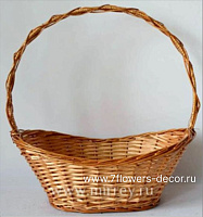 Корзина плетеная (ива), 52x35xH23/55 см - фото 1
