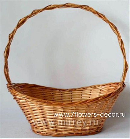 Корзина плетеная (ива), 52x35xH23/55 см - фото 1