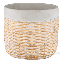 Кашпо "Basket" (керамика), D16,5xH15 см - фото 1