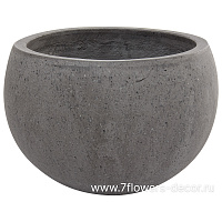 Кашпо Nobilis Marco "Grey Round" (полистоун), D42хH30 см - фото 1
