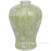 Ваза "Шинуазри Green" (керамика), D24xH34,5 см - фото 1