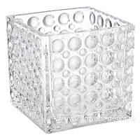 Ваза "Куб 3D" (стекло), D10xH10 см - фото 1